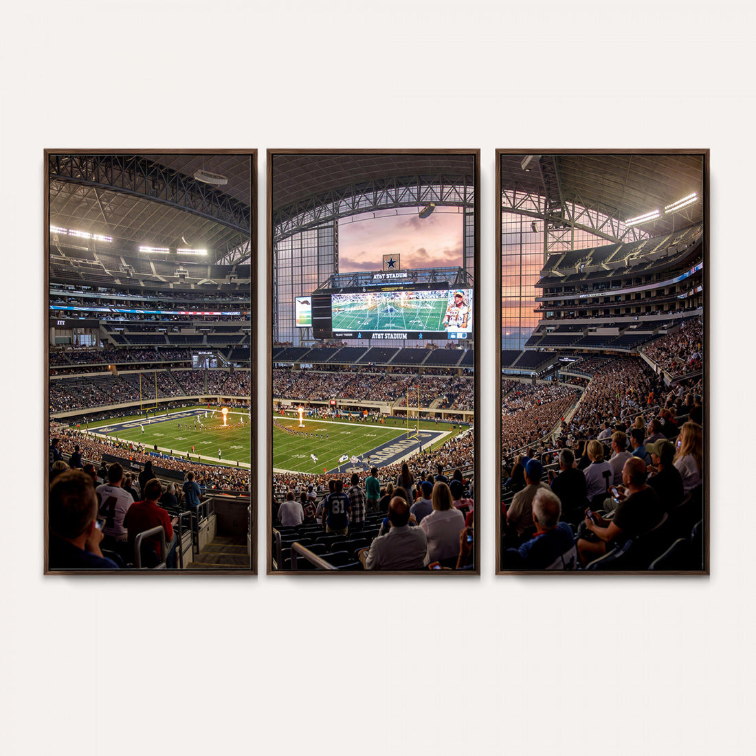 Dallas Cowboys Wall Art Canvas Print, AT&T Stadium in Arlington Texas, Framed and Ready to Hang