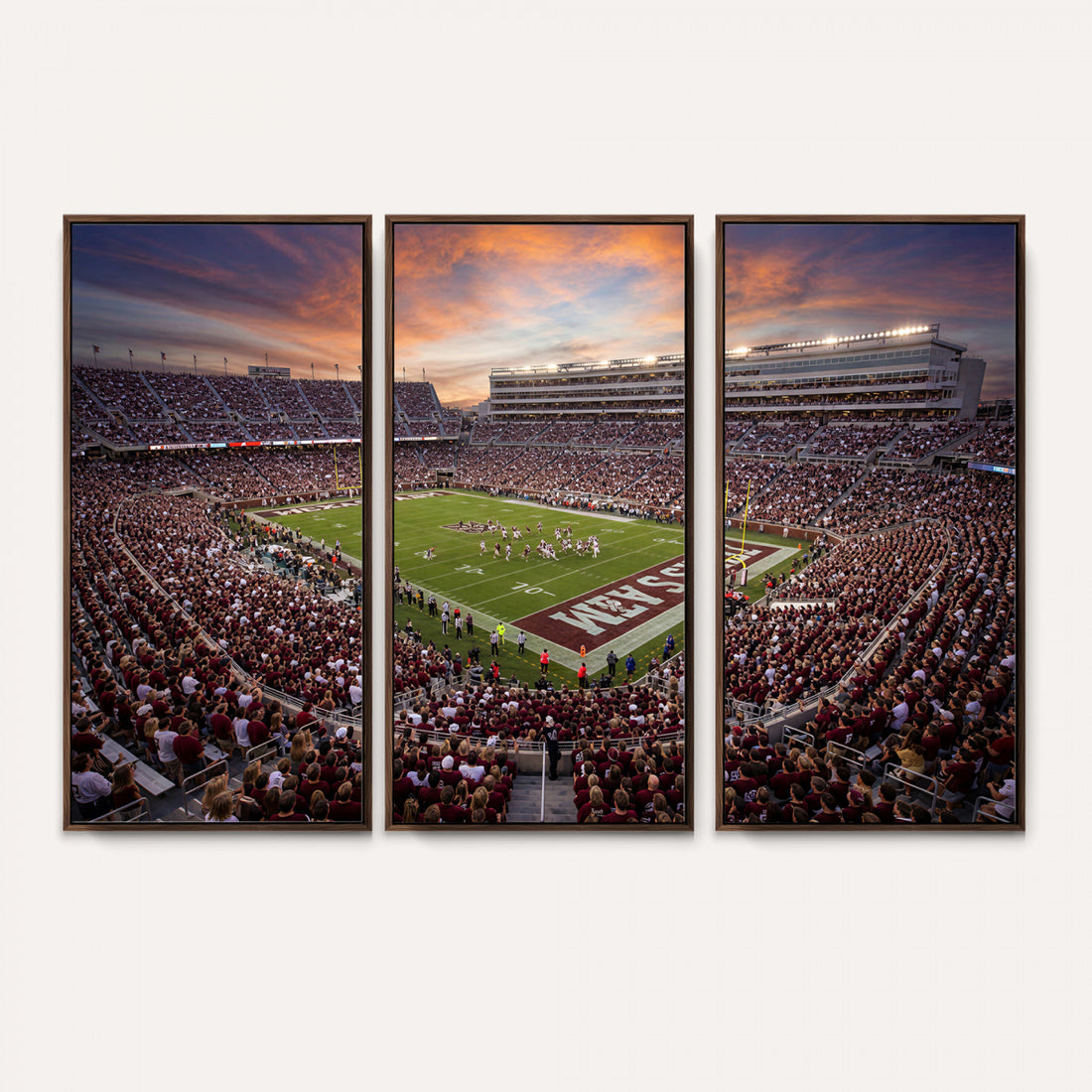 Oversize Kyle Field Wall Art Print, Texas A&M Aggies Stadium Canvas for Finished Basement