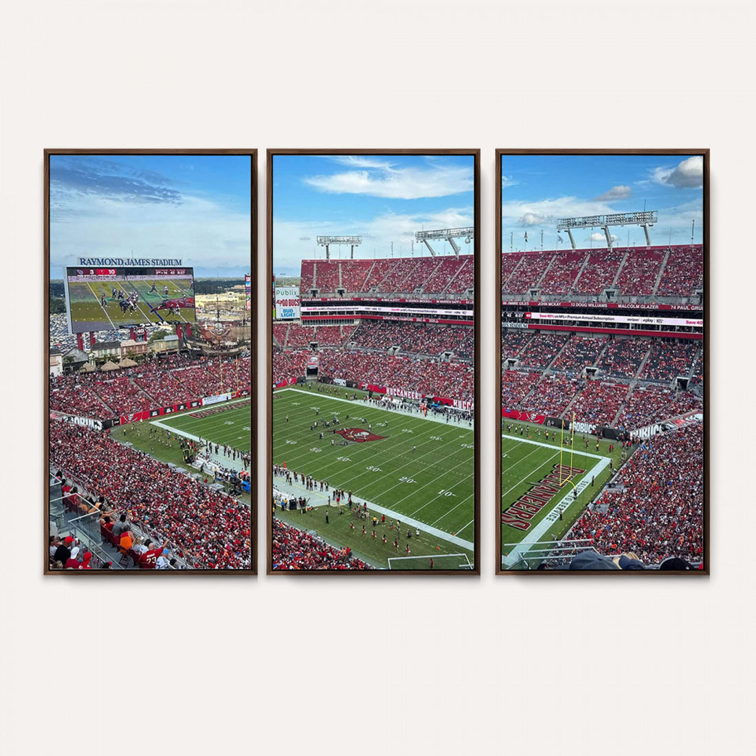 Florida Tampa Raymond James Stadium Wall Art Canvas Print, Extra Large Game Room Wall Decor