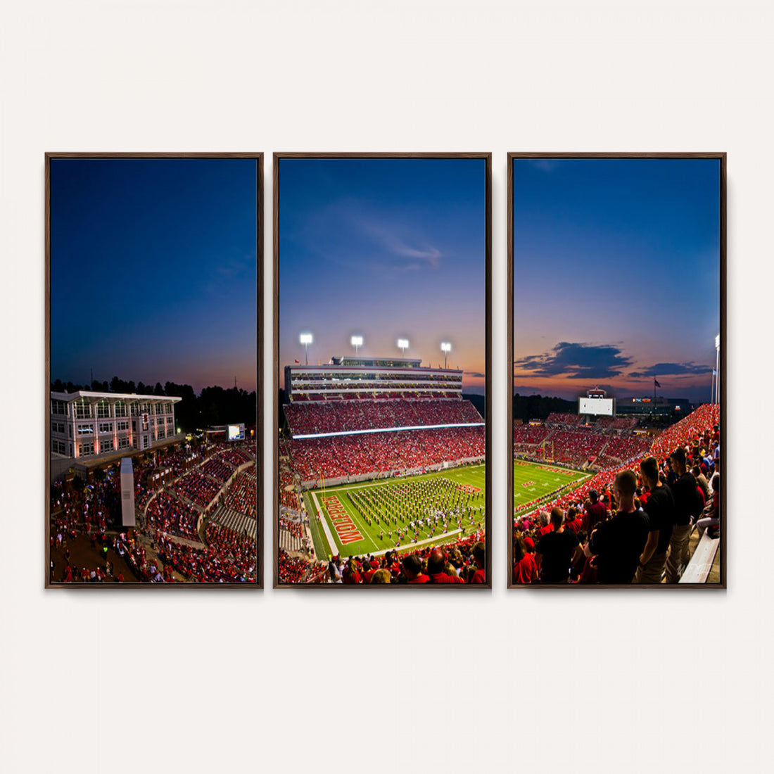 NC State Wolfpack Football Team Print, Raleigh, Framed and Ready to Hang