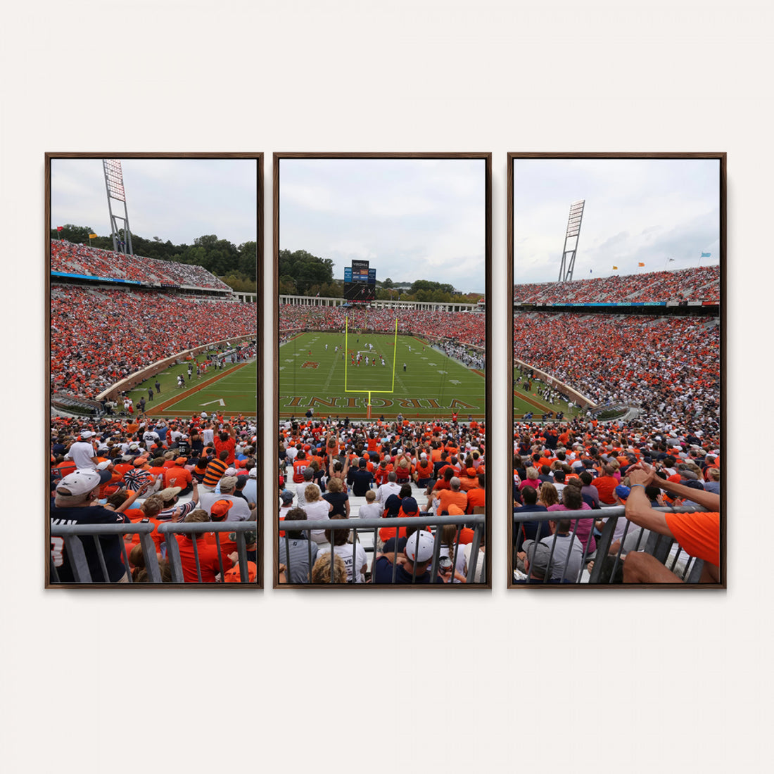 Virginia Cavaliers Football Team Print, Charlottesville, Extra Large Game Room Wall Decor