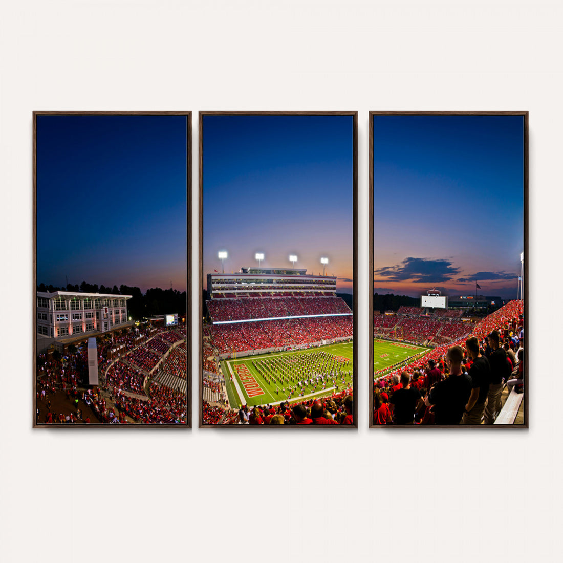 Wolfpack Football Team Wall Art Print, Raleigh