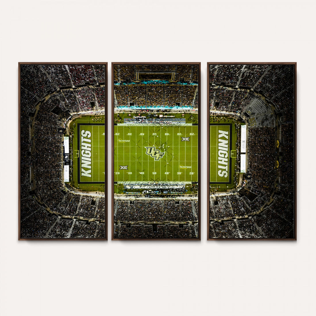 UCF Knights Football Team Print, Orlando FBC Mortgage Stadium, Home Bar Wall Decor