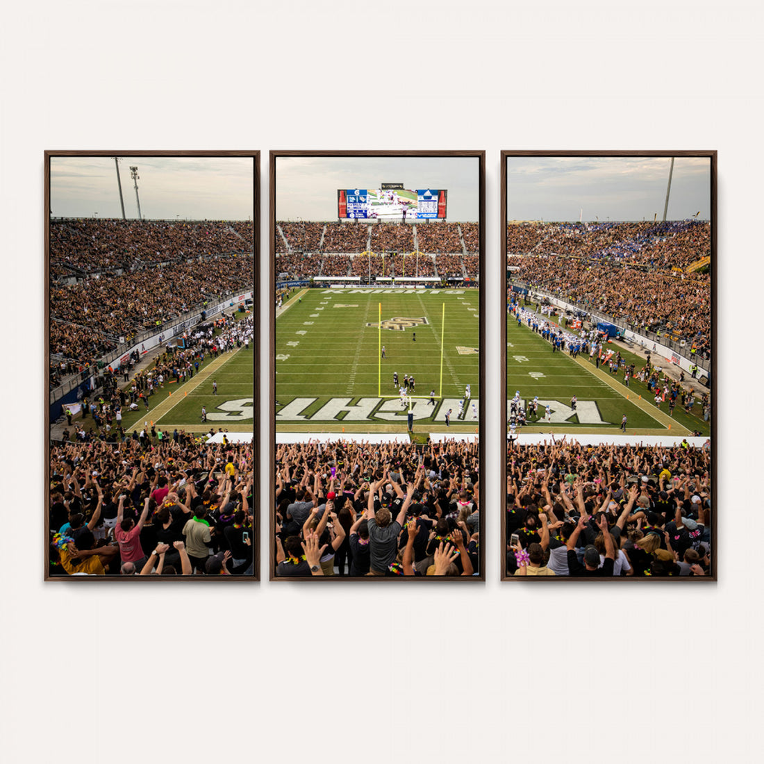 UCF Knights Football Team Print, Orlando FBC Mortgage Stadium, Extra Large Game Room Wall Decor