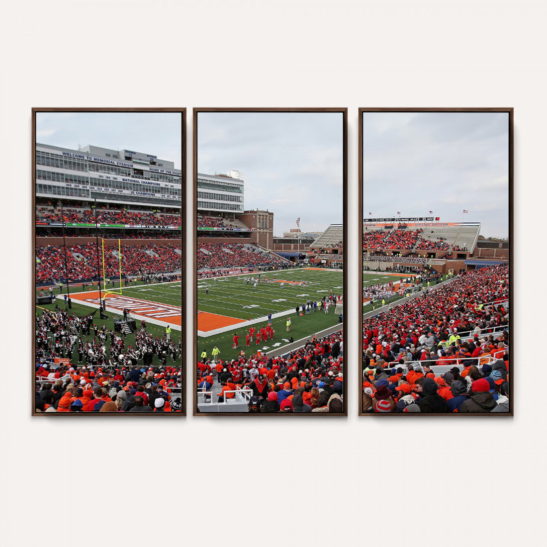University of Illinois Fighting Illini Football Team Print, Extra Large Game Room Wall Decor