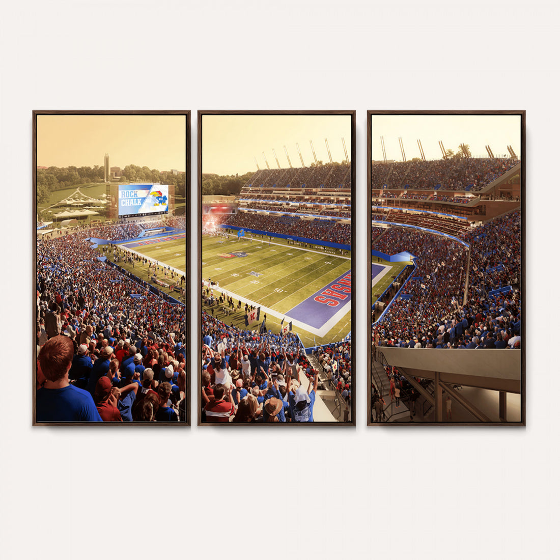 University of Kansas Jayhawks Football Team Print, Lawrence, Framed and Ready to Hang