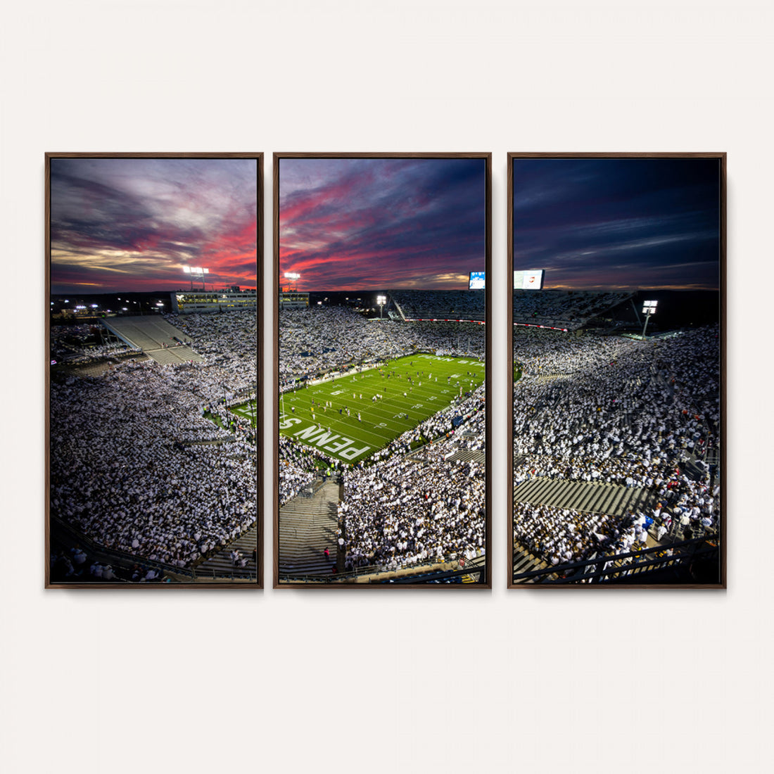 Penn State Nittany Lions Football Team Print, University Park Beaver Stadium