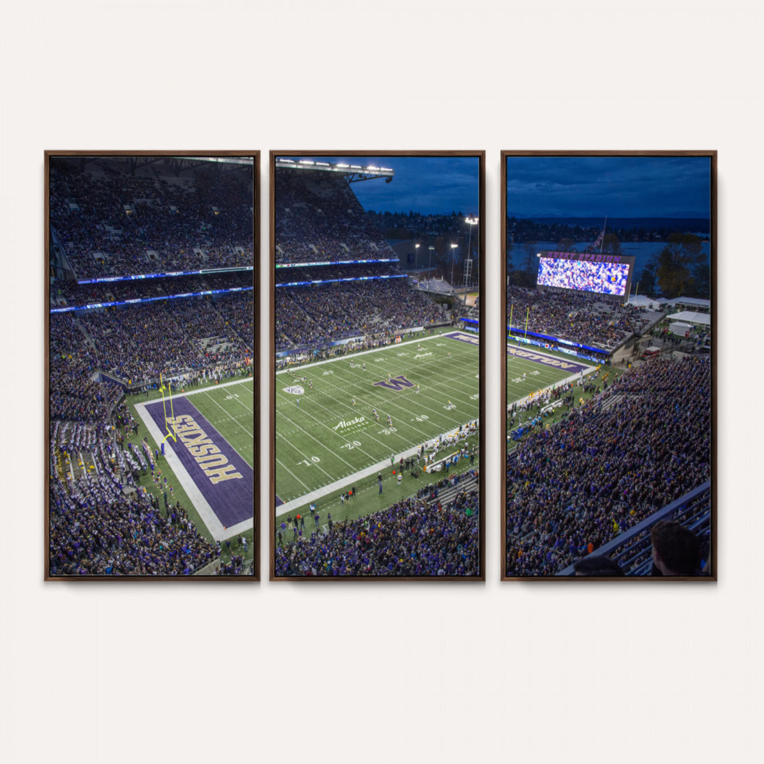 The University of Washington Huskies Football Team Print, Framed and Ready to Hang