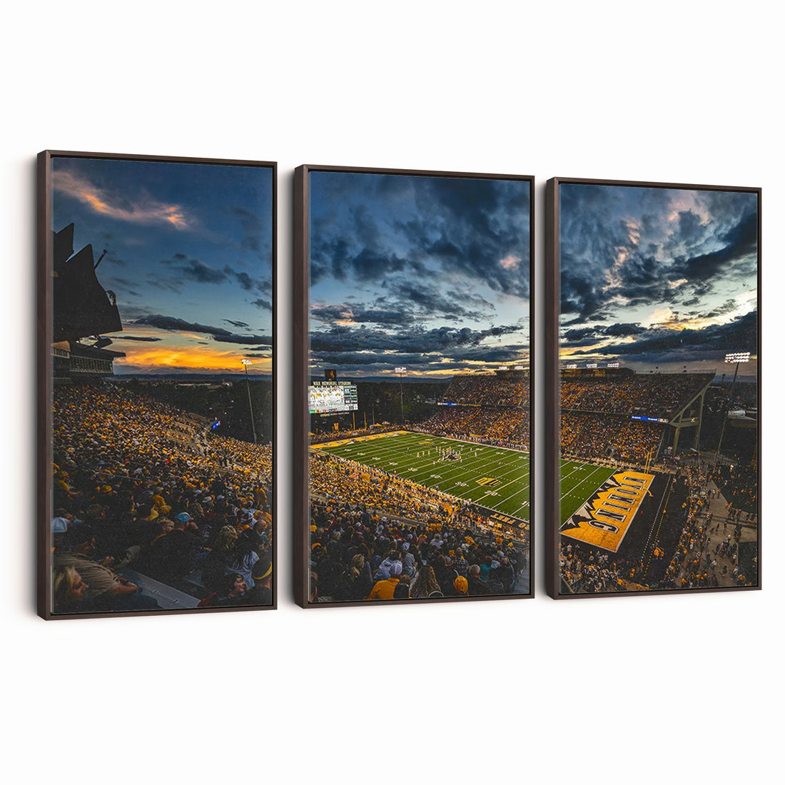 University of Wyoming Cowboys Football Team Print, Laramie War Memorial Stadium Wall Art