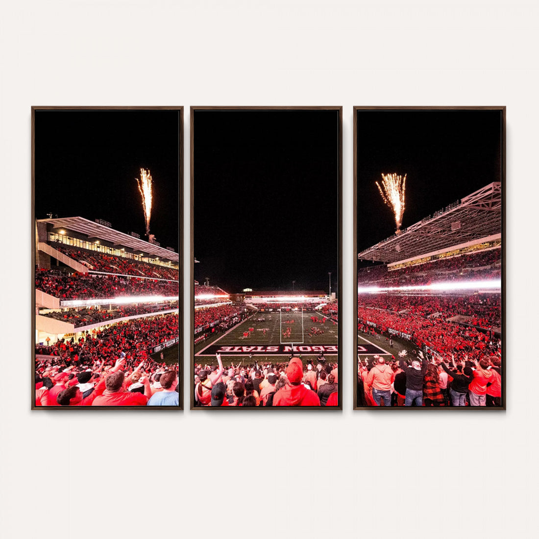 Oregon State Beavers Football Team Print, Corvallis Reser, Framed and Ready to Hang