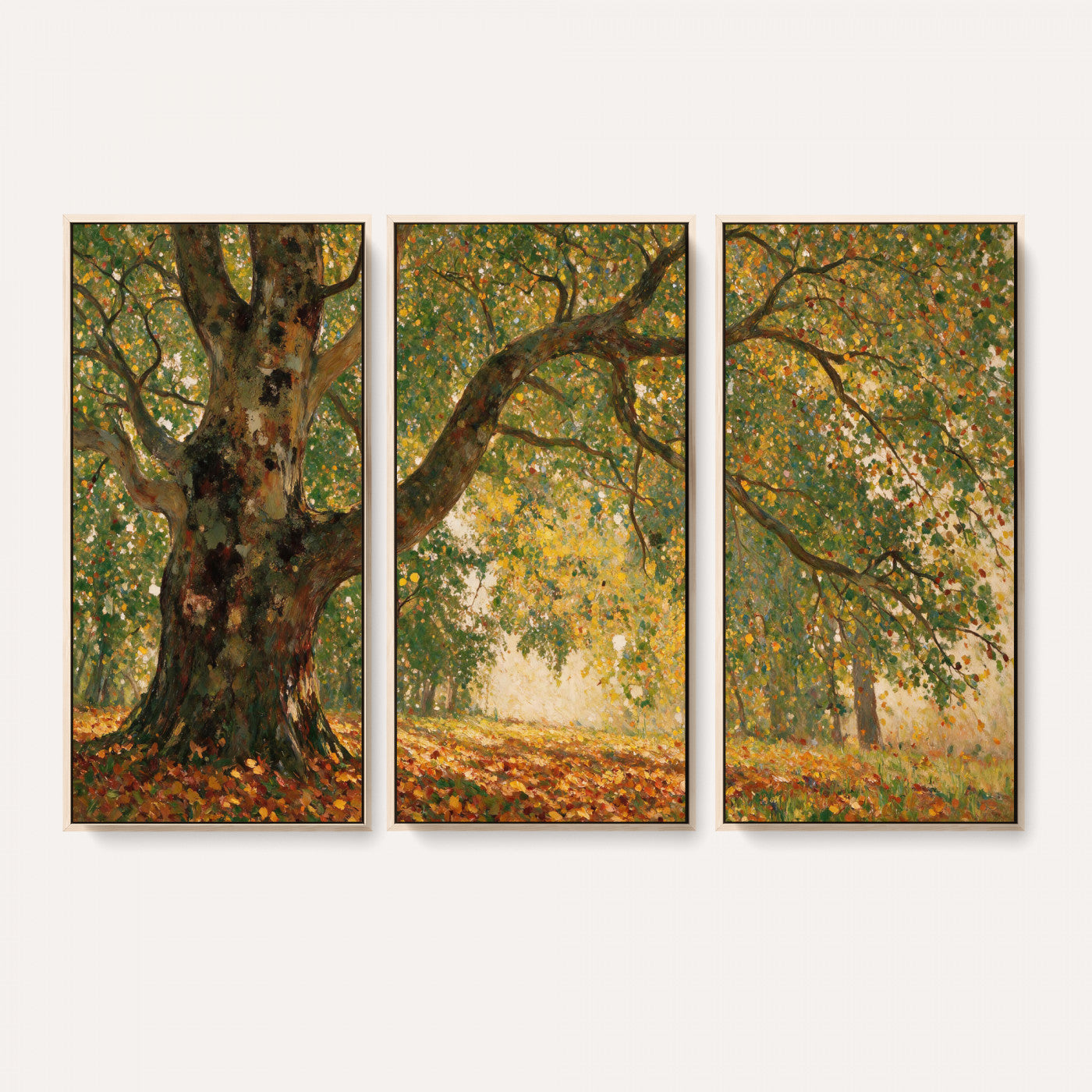 52555601-MGV-CV-36X24 - Claude Monet Style The Bodmer Oak Fontainebleau Forest Wall Art Canvas Print, Autumn Landscape Painting Print