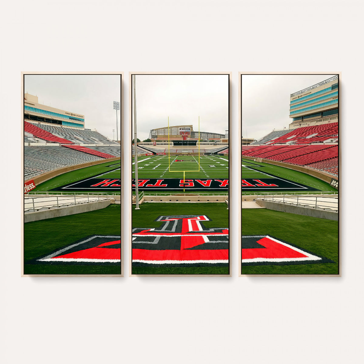 43169-PAN-FL-20X10 - Texas Tech Red Raiders Football Team Print - Lubbock Jones AT&T Stadium Wall Art Canvas Print