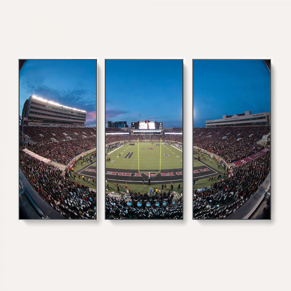 60763-PAN-FL-20X10 - Texas Tech Red Raiders Canvas, Framed Football Team Print - Lubbock Jones AT&T Stadium Wall Art