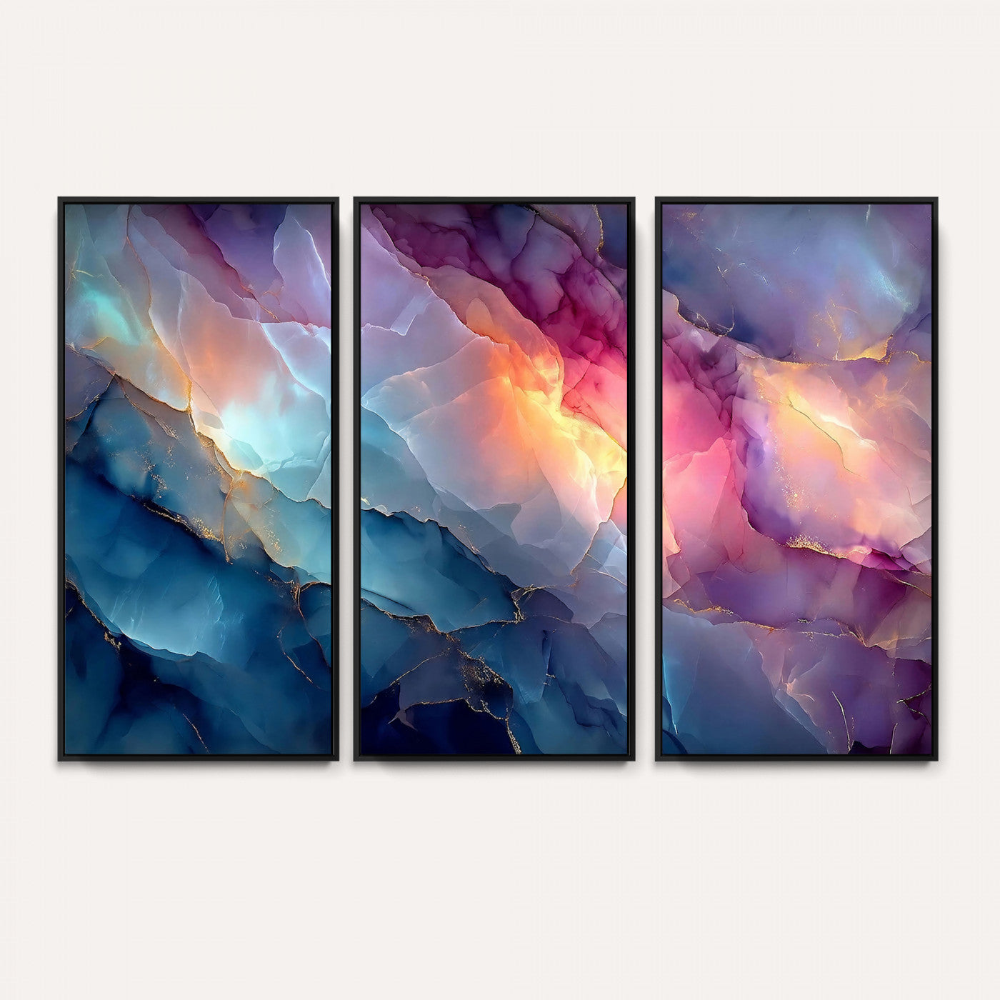 28163849-MGV-CV-36X24 - Colorful Abstract Canvas Wall Art Print, Vibrant Popup Color Art Print