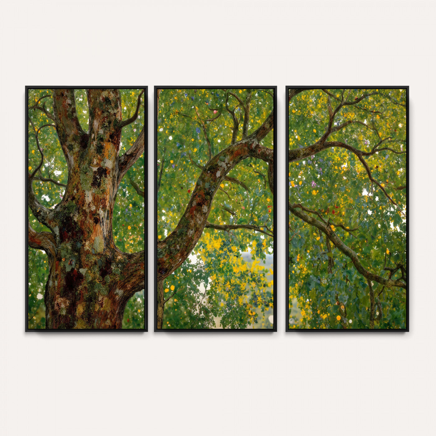 23663535-MGV-CV-36X24 - Vintage Summer Forest Green Tree Wall Art Canvas Print, Lush Leaves Impressionist Painting Print