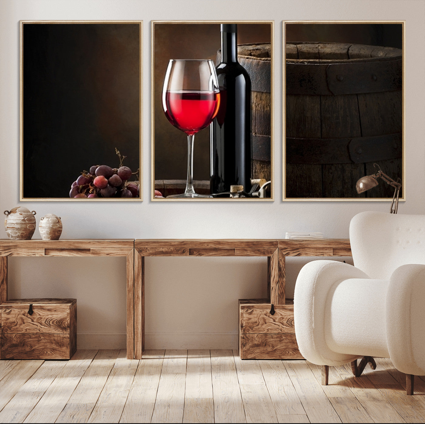 -Red Wine and Bottle Canvas Print