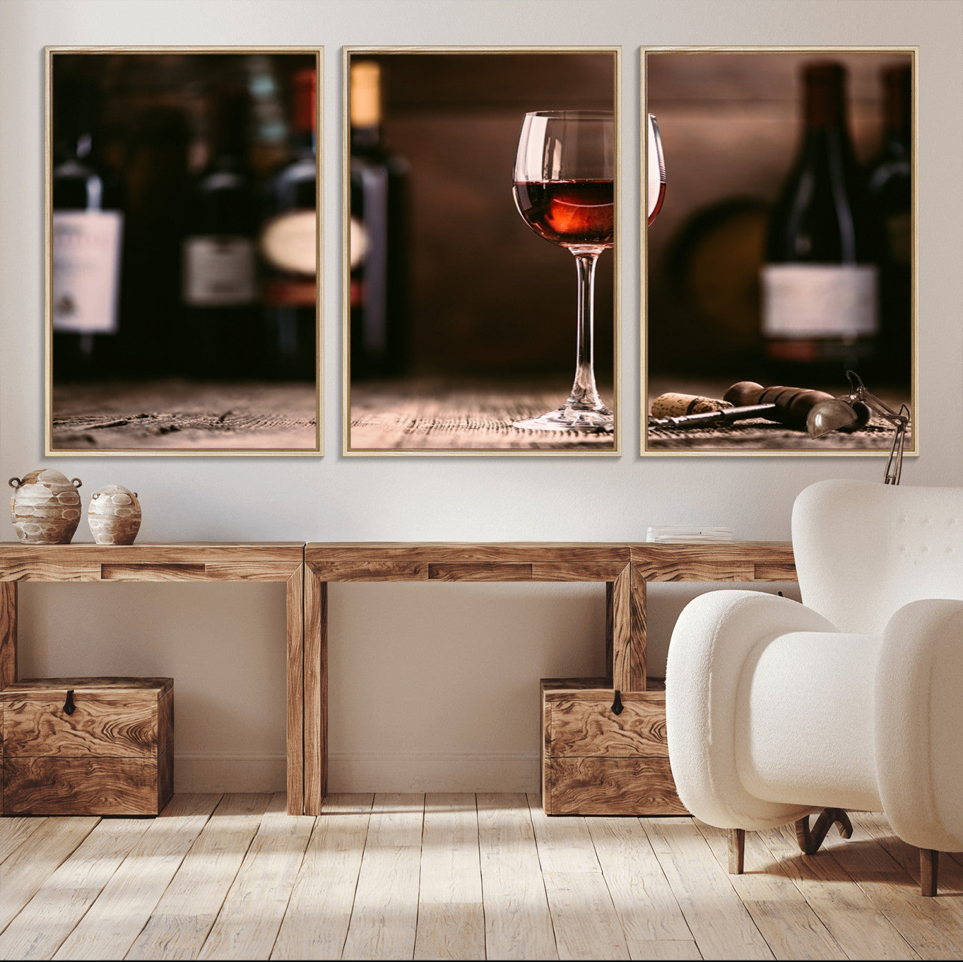 -Red Wine and Bottle Canvas Print
