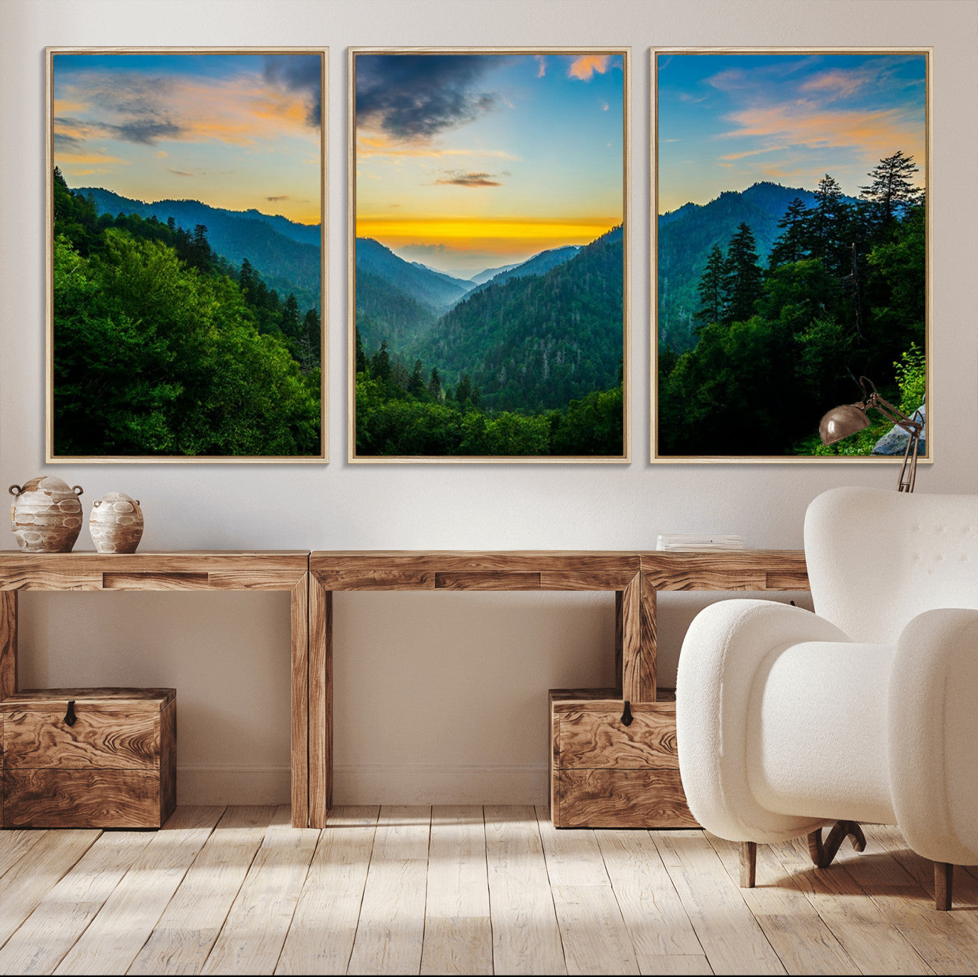 94536-MGV-CV-36X24-Green Forest Wall Art Canvas Print