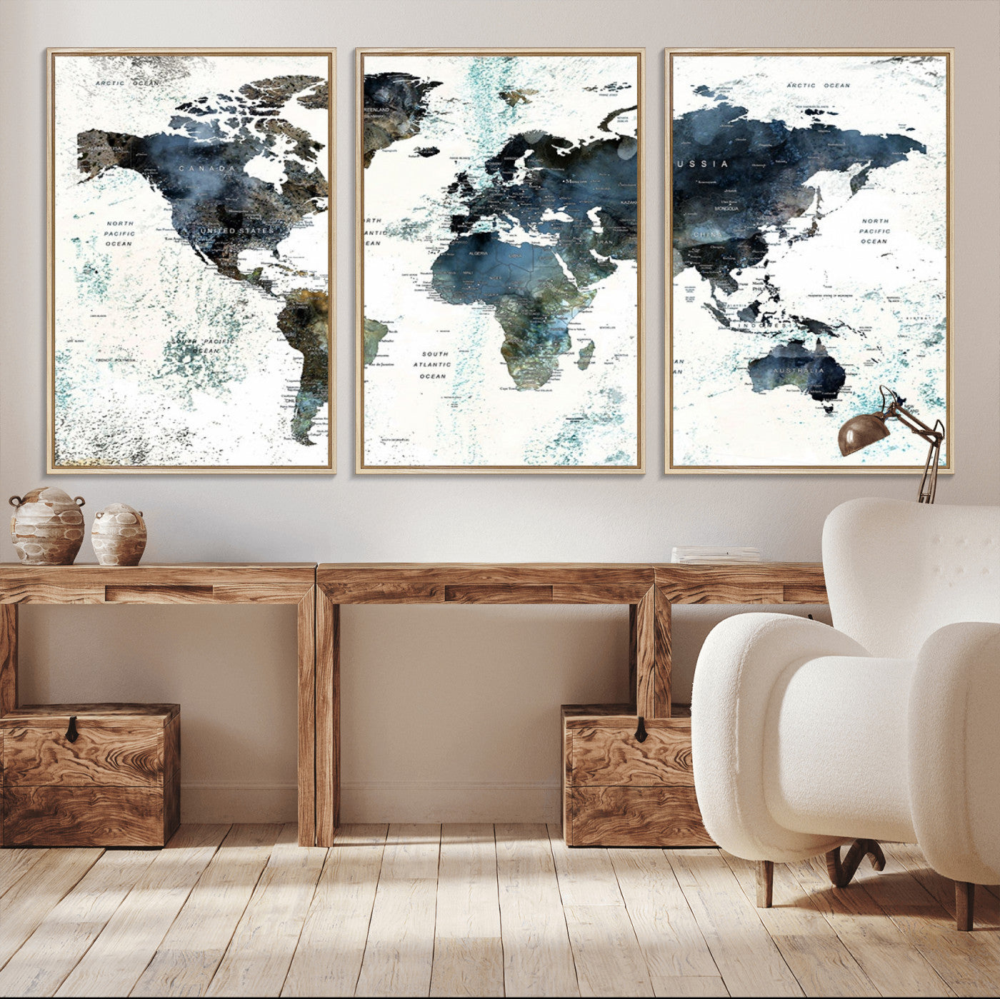 75398-MGV-CV-36X24-Push Pin World Map Canvas Print – Travel Tracker Wall Art for Couples, Perfect Anniversary Gift for Home or Office Decor