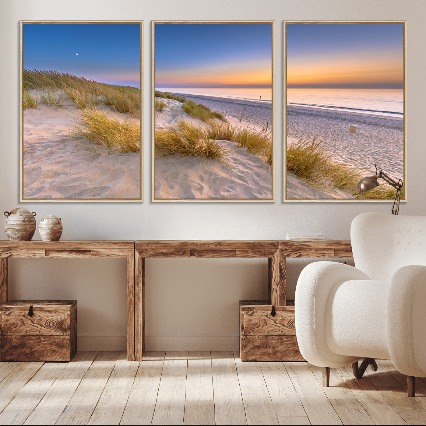 -Sunrise On The Beach Wall Art Canvas Print