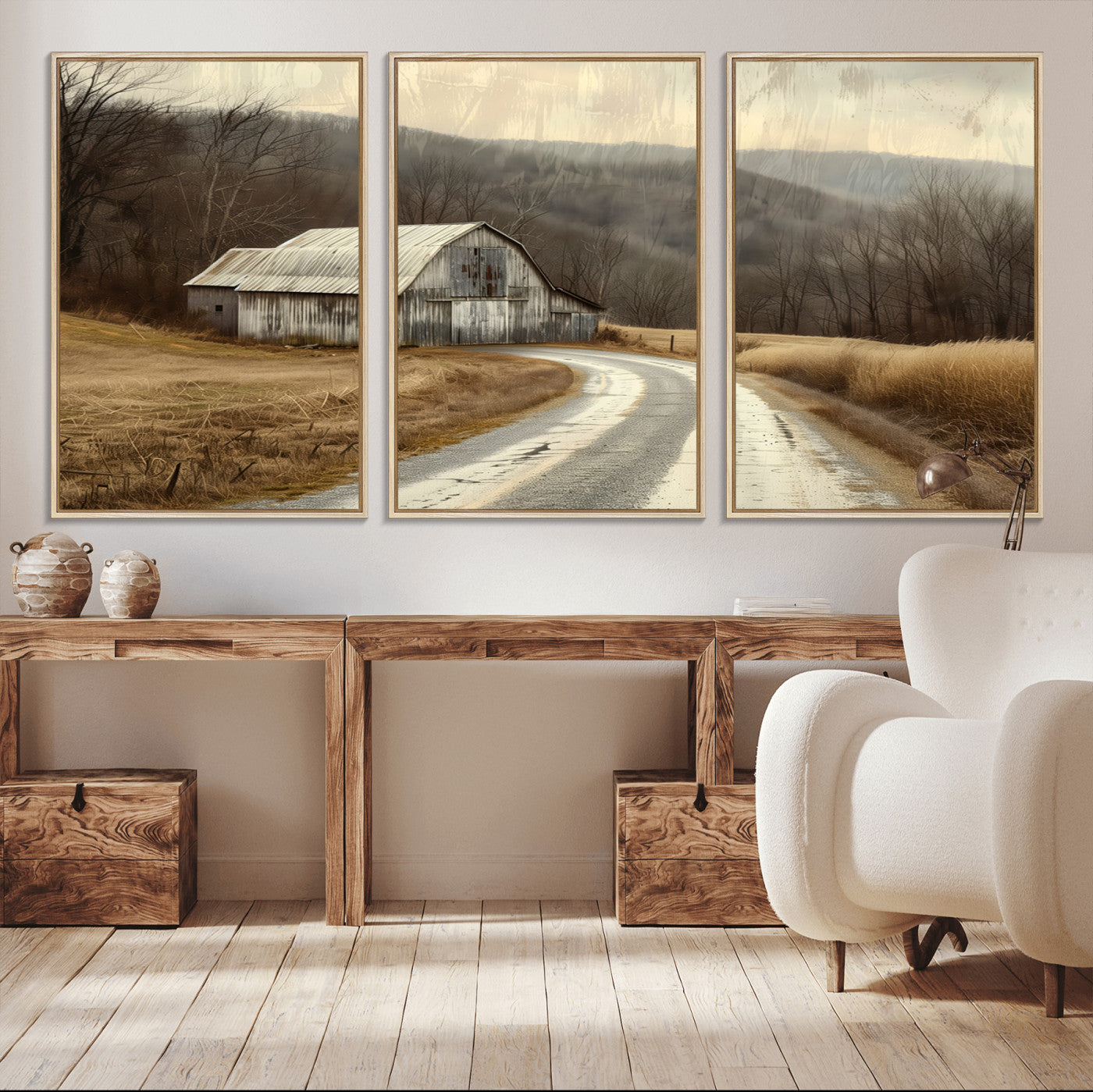 10376-MGV-CV-36X24-Vintage Barn for Farmhouse Wall Decor Canvas Print