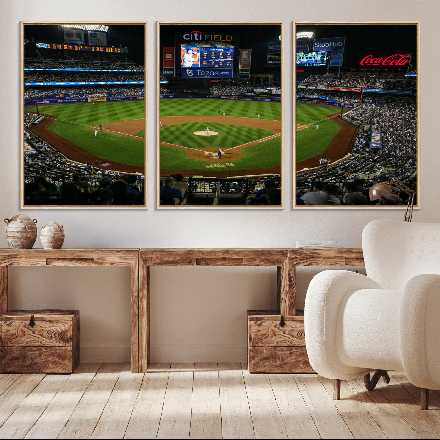 83979-MGV-CV-36X24-Oakland Athletics Baseball Print - RingCentral Coliseum Stadium Wall Art Canvas Print