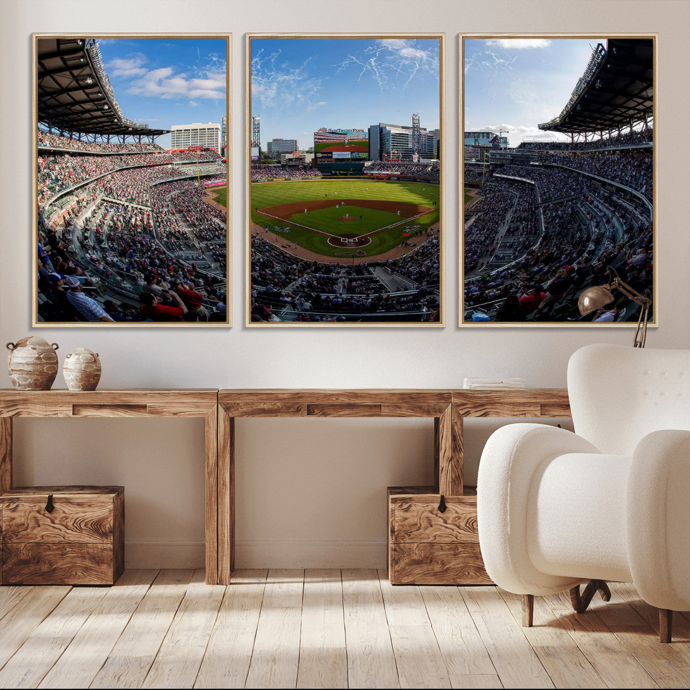 78608-MGV-CV-36X24-Truist Park Stadium Canvas Wall Art - Atlanta Braves Game Day Exclusive Decor