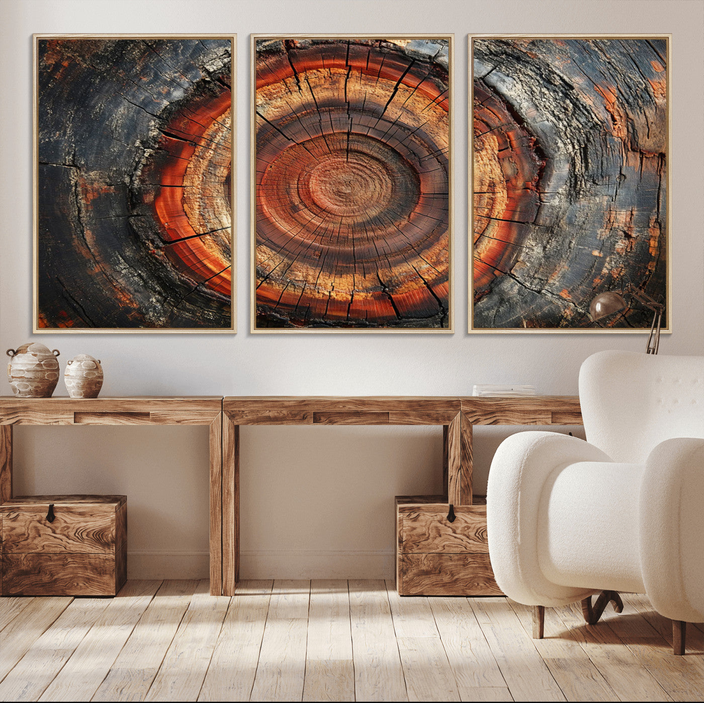 82212-MGV-CV-36X24-Wood Grain Canvas Wall Art - Framed Abstract Tree Ring Framed Wall Art, Wood Grain Canvas Wall