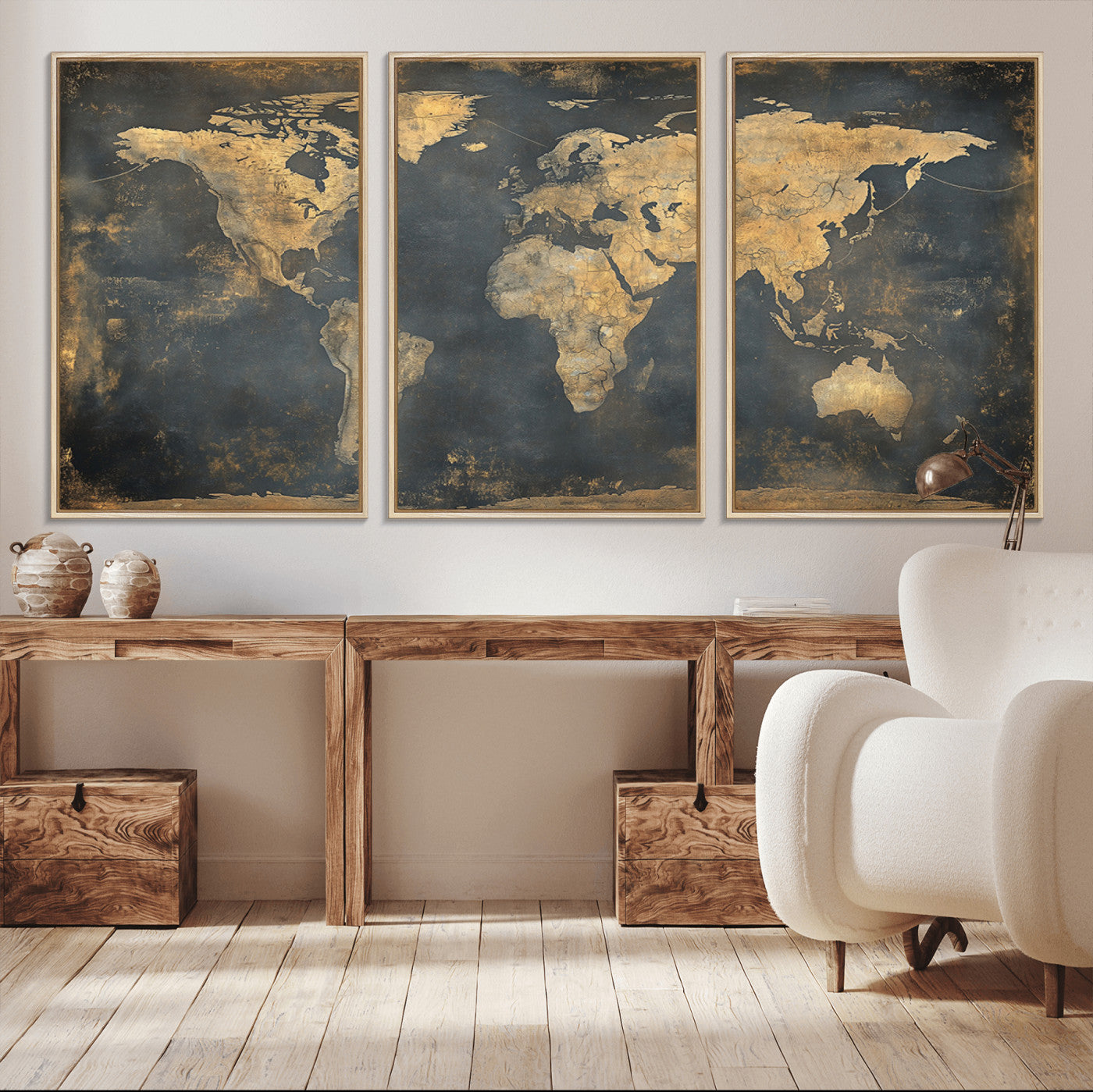 54473-MGV-CV-36X24-Push Pin World Map Canvas Print – Travel Tracker Wall Art for Couples, Perfect Anniversary Gift for Home or Office Decor