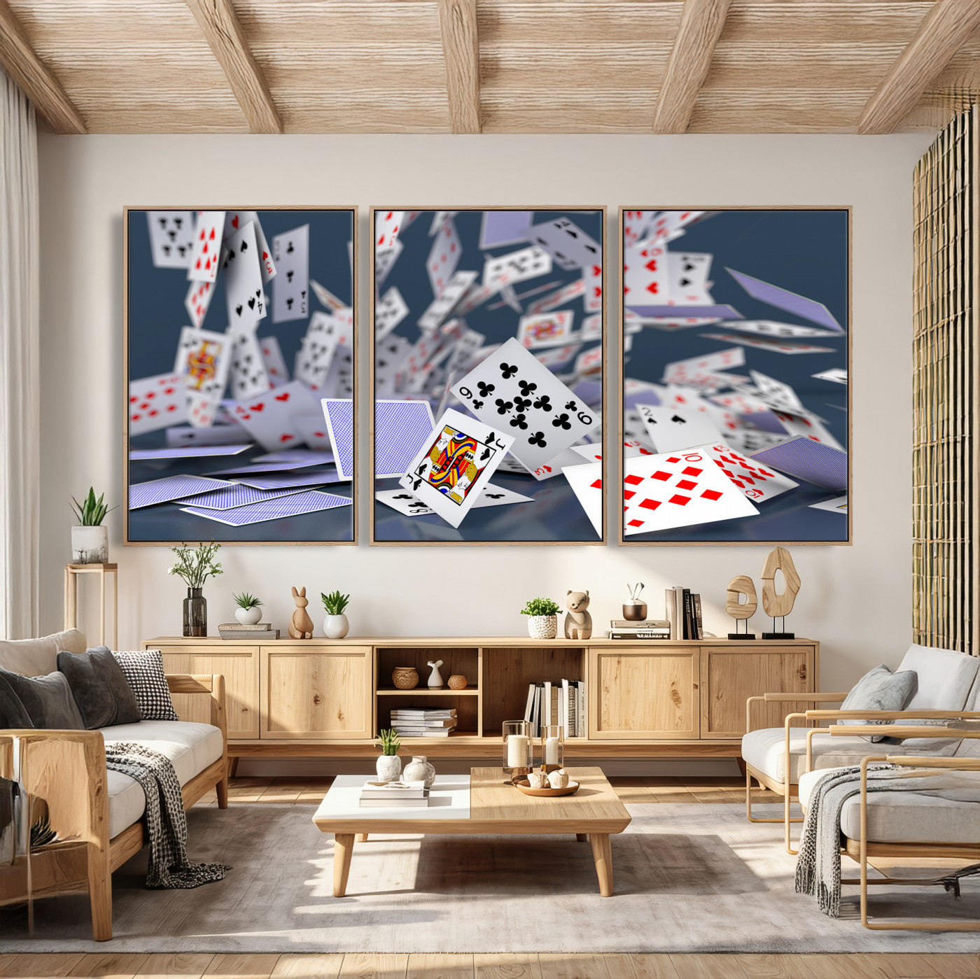 66392185-MGV-CV-36X24 - Playing Cards Canvas Wall Art | Casino Game Room Decor, Poker Decor Art