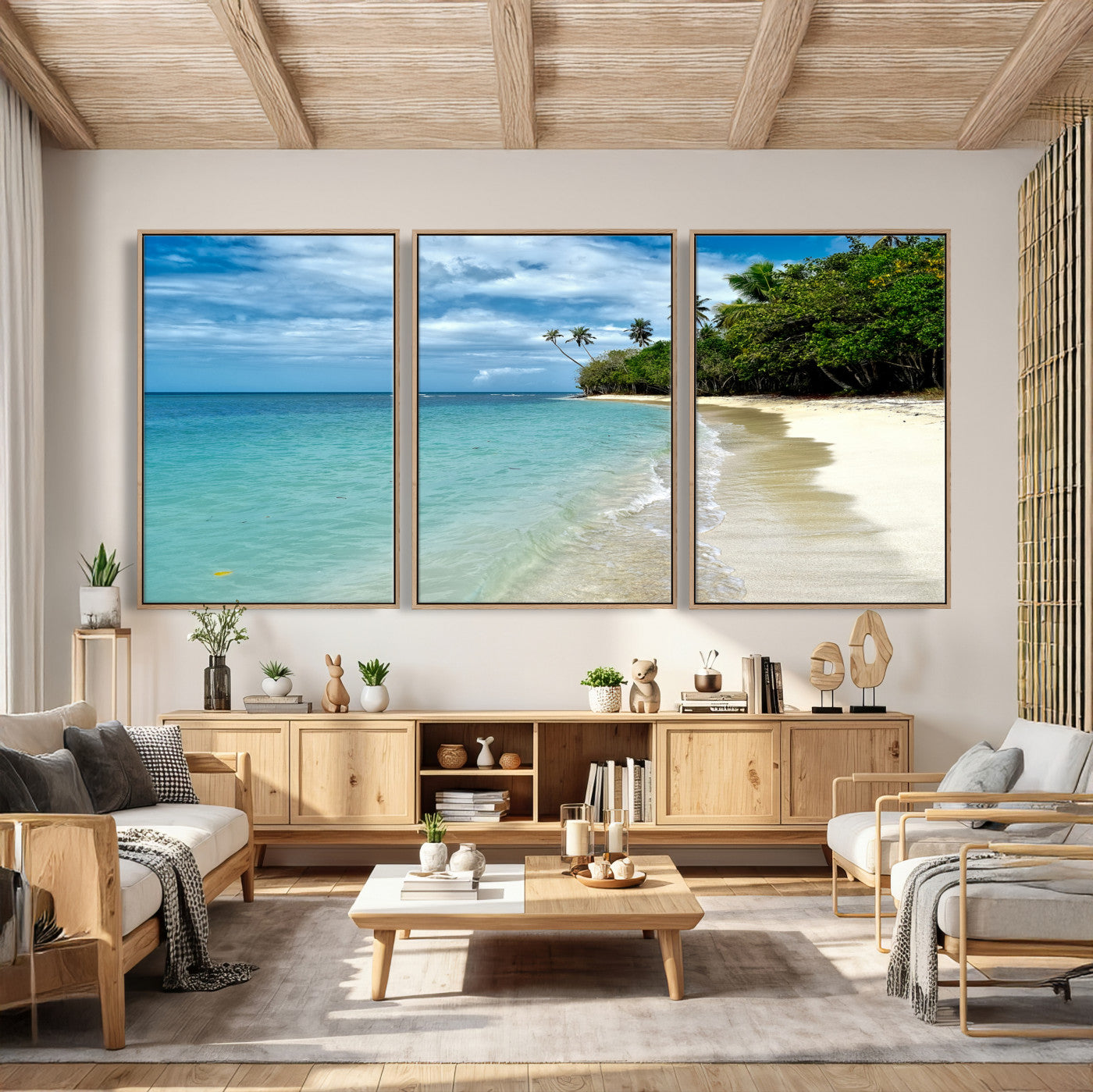 50626792-MGV-CV-36X24 - Puerto Rico Beach Paradise Wall Art – Tropical Coastal Print