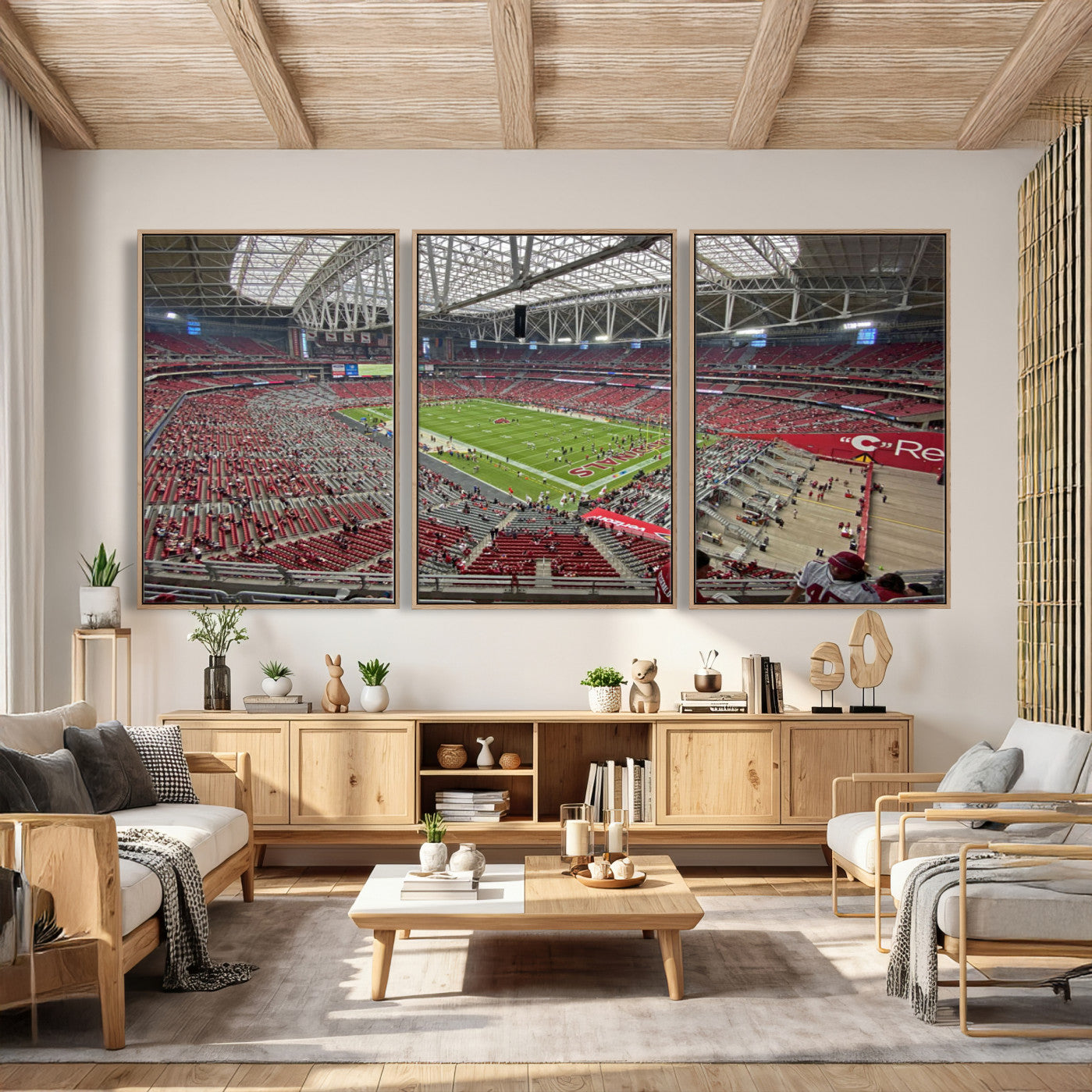 30579717-MGV-CV-36X24 - State Farm Stadium Canvas Wall Art, Arizona Cardinals Football Stadium Print, Glendale NFL Arena Panorama Artwork