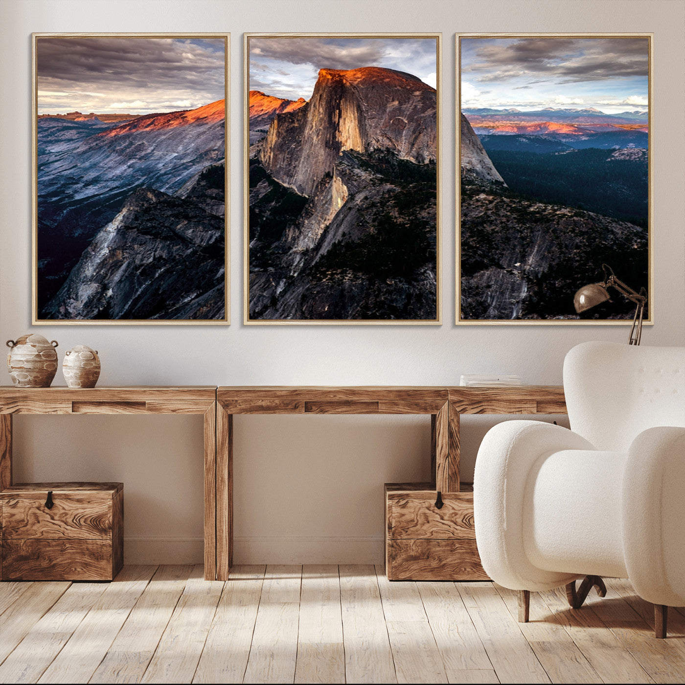 -Half Dome Yosemite Wall Art – Majestic Mountain Landscape Canvas Print, National Park Nature Photography for Living Room or Office Decor