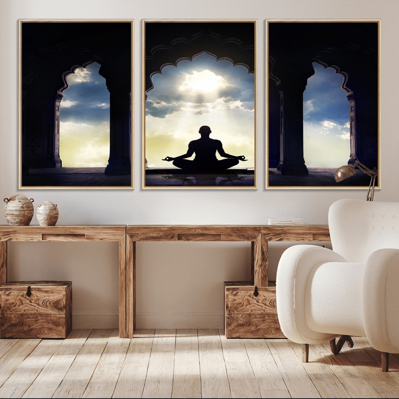 -Women and Yoga Wall Art Canvas Print