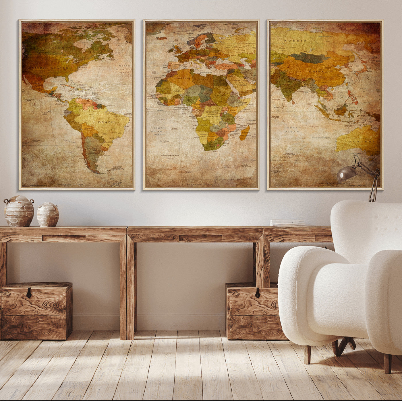 -Push Pin World Map Canvas Print – Travel Tracker Wall Art for Couples, Perfect Anniversary Gift for Home or Office Decor