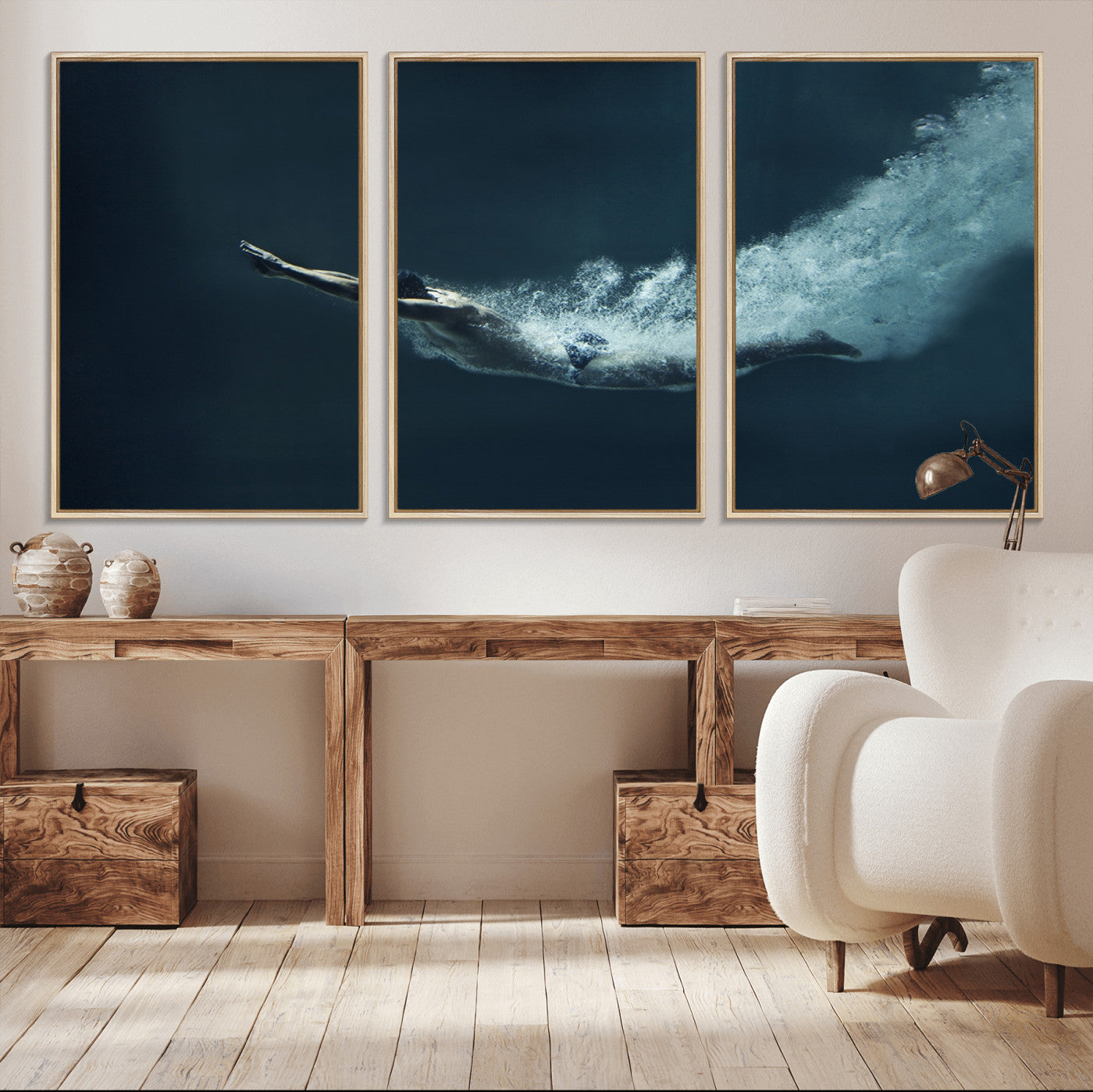 48463-MGV-CV-36X24-Swimmer Wall Art Canvas Print