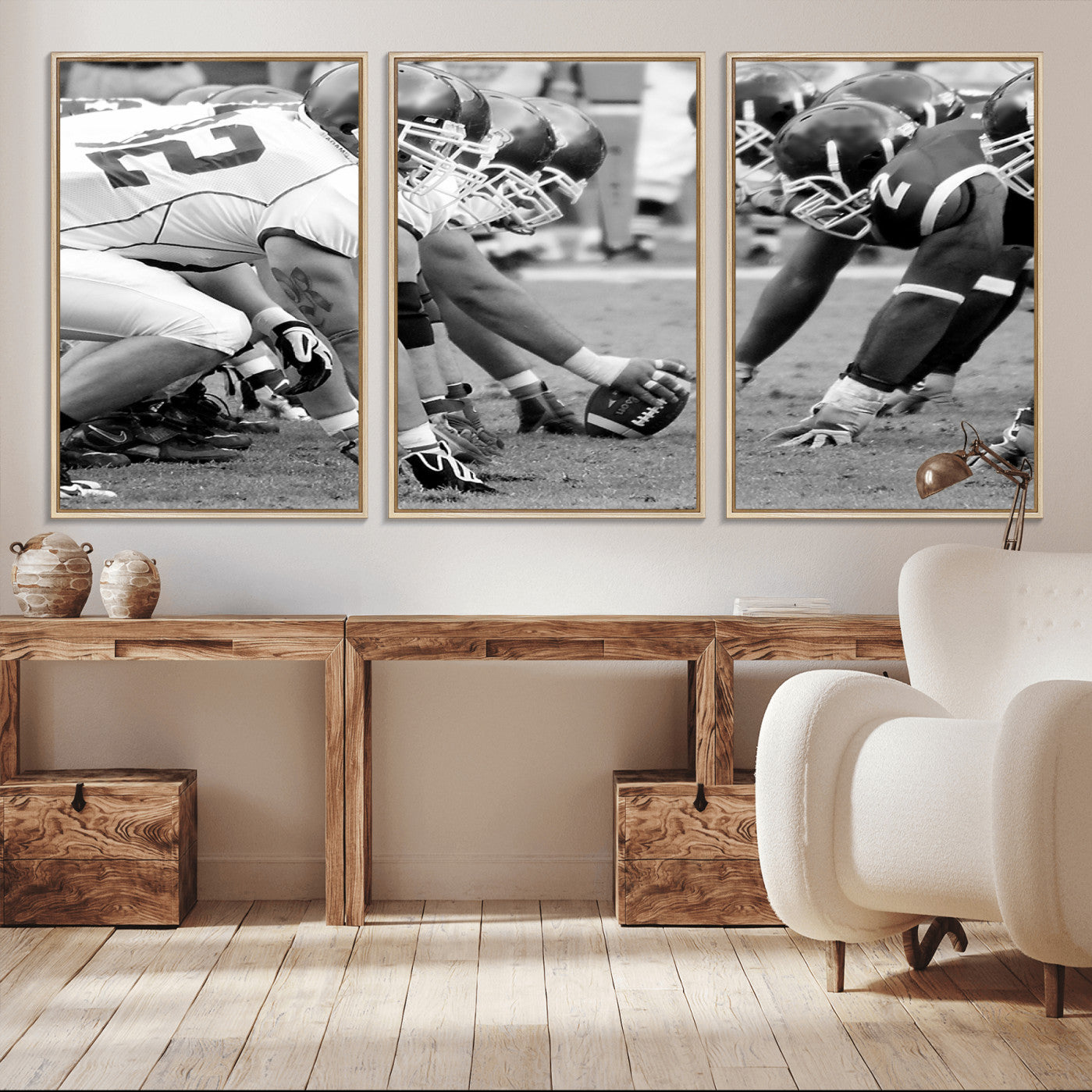 97432-MGV-CV-36X24-American Football Player Wall Art Canvas Print