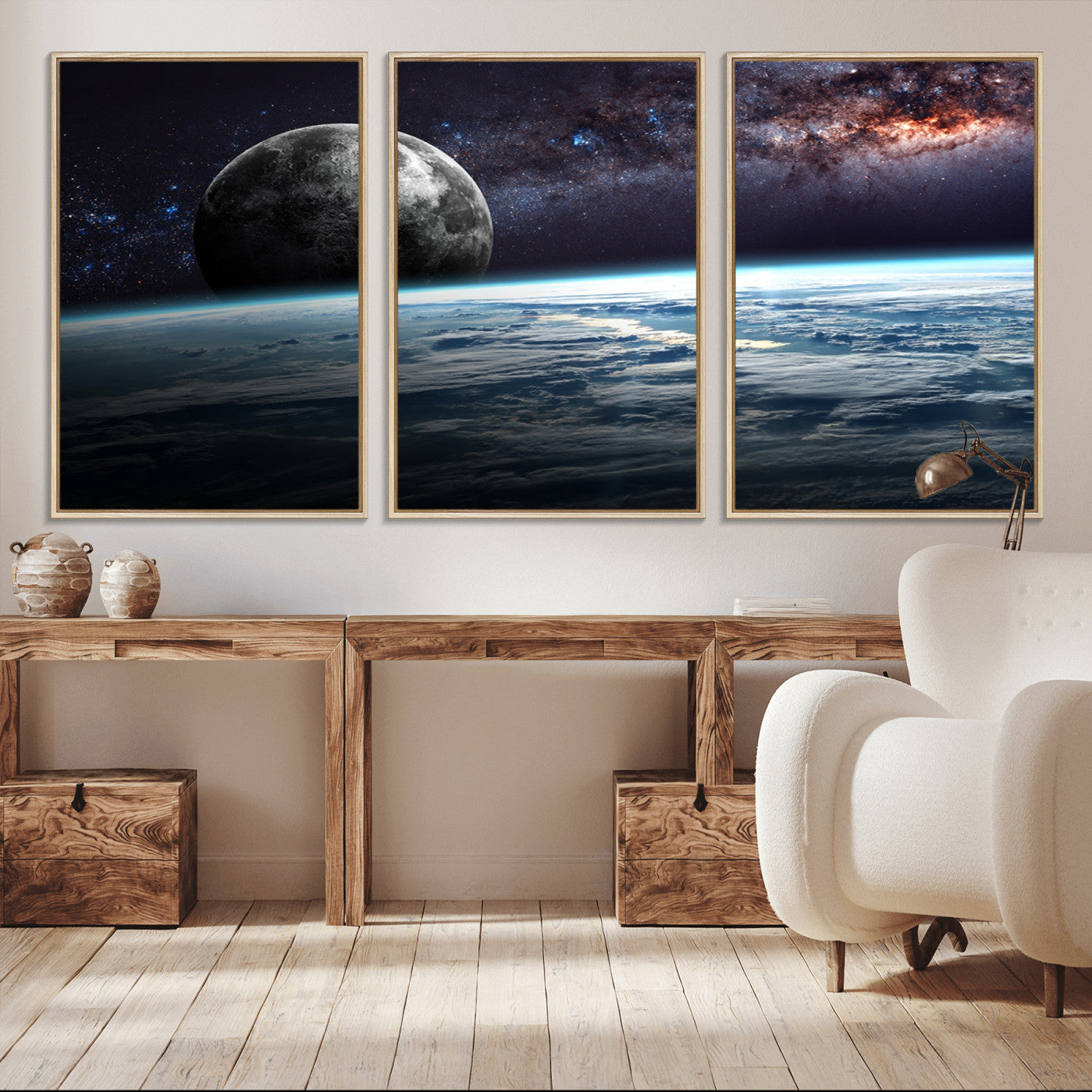 -Space and Planet Canvas Print