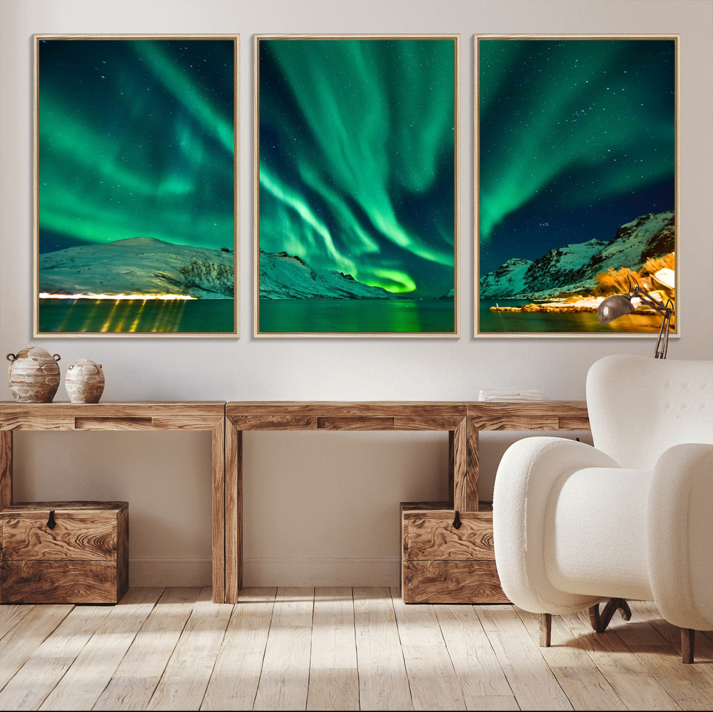 -Northern Lights Wall Art Canvas Print