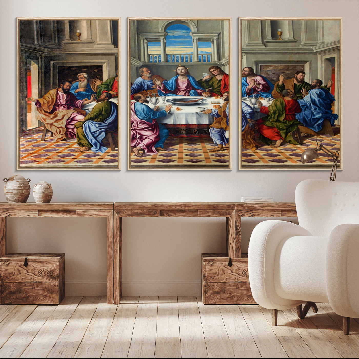 18691-MGV-CV-36X24-The Last Supper Multi Panel Canvas Wall Art