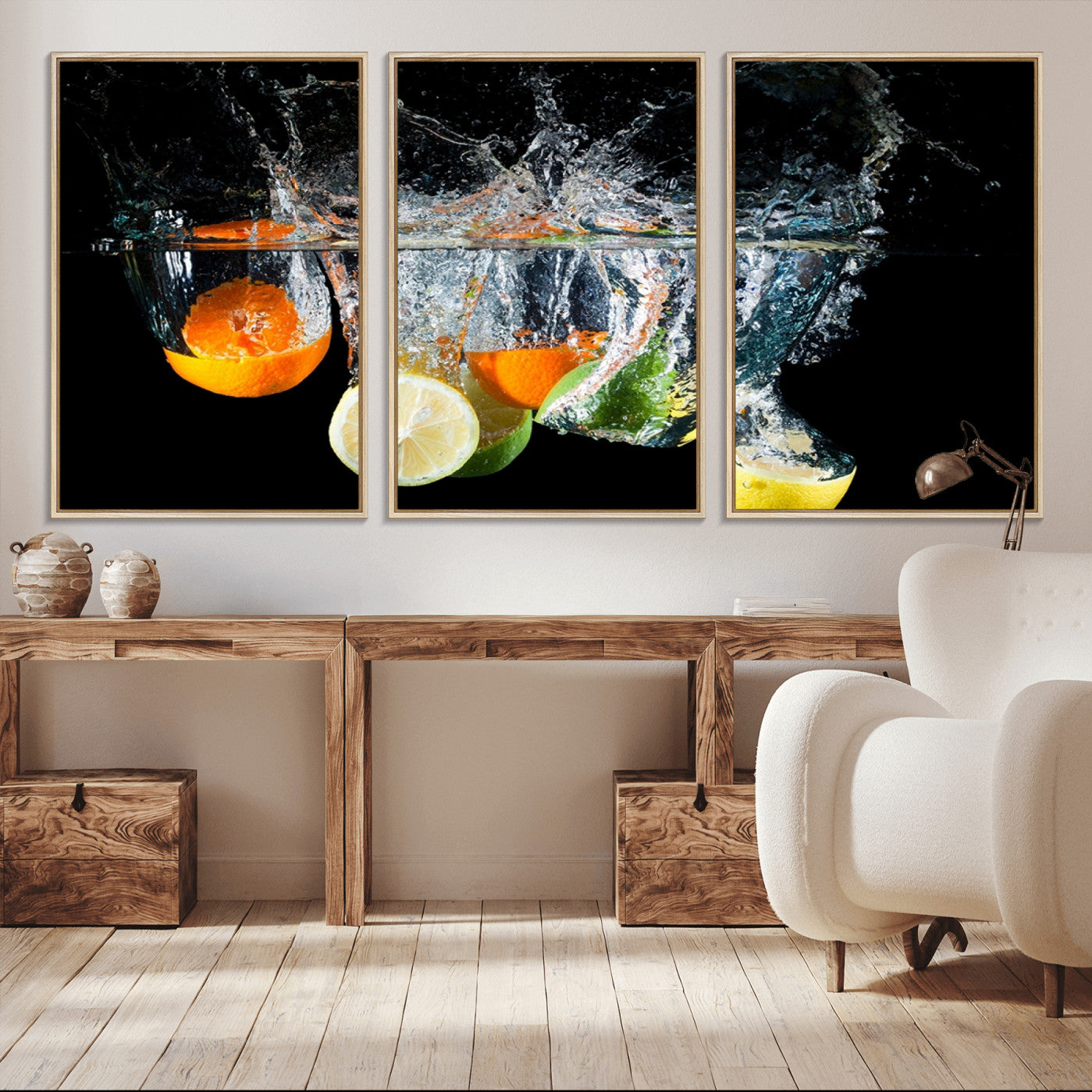-Kitchen Wall Art, Kitchen Fruits Art Canvas Print