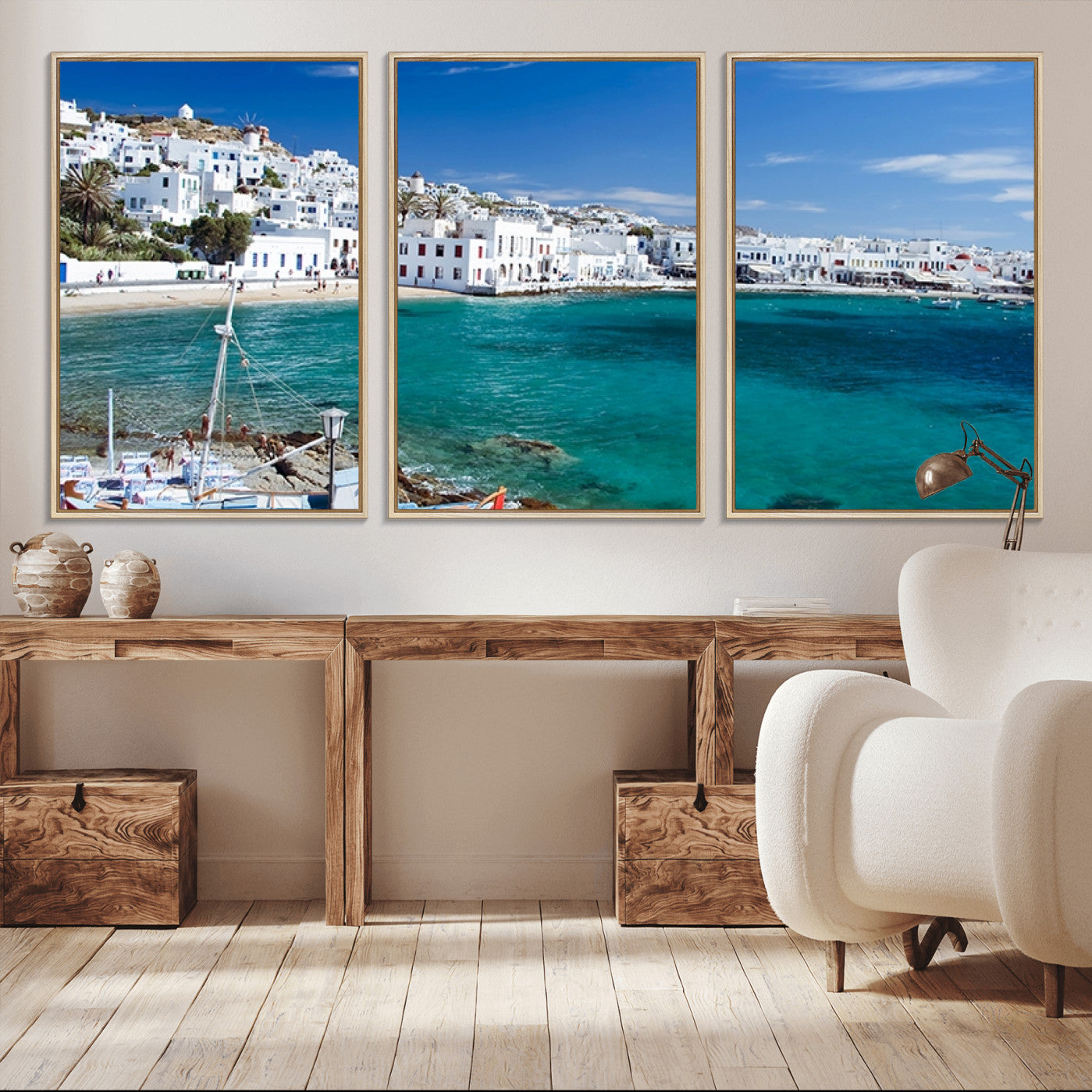 -Santorini Wall Art Canvas Print
