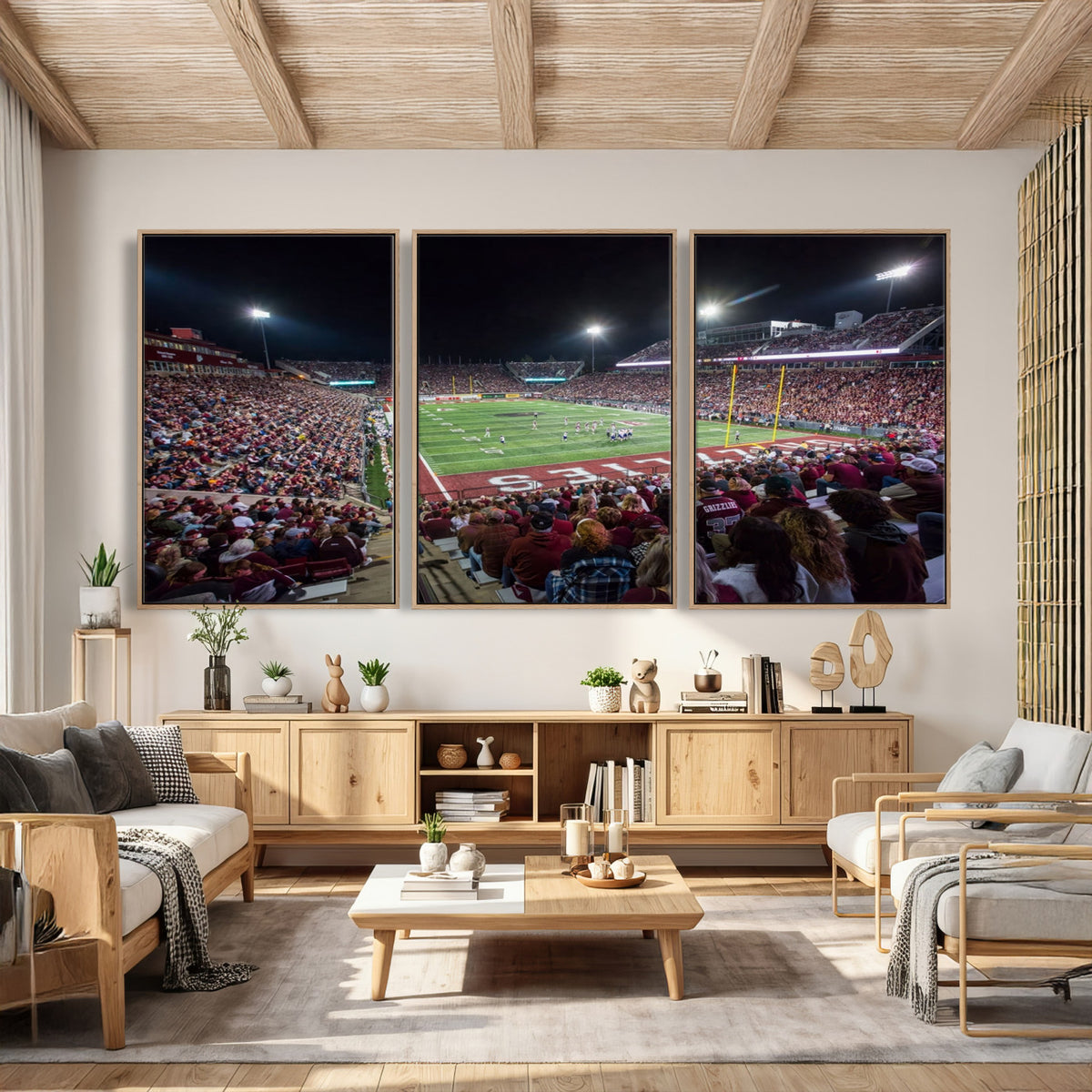 56191-MGV-CV-36X24 - Washington Grizzly Stadium American Football Wall Art Canvas Print, Sports Wall Art Print, Game Room Decor-1