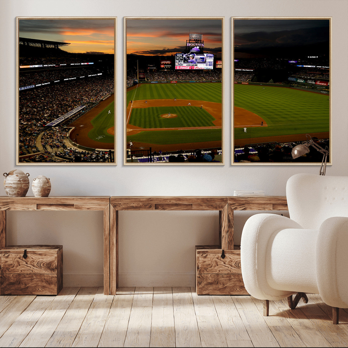-Colorado Rockies Coors Field Wall Art Canvas Print - MLB Baseball Stadium