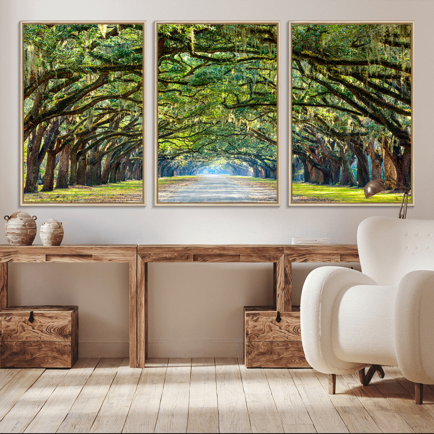 -Wormsloe State Plantation Driveway Wall Art Canvas Print