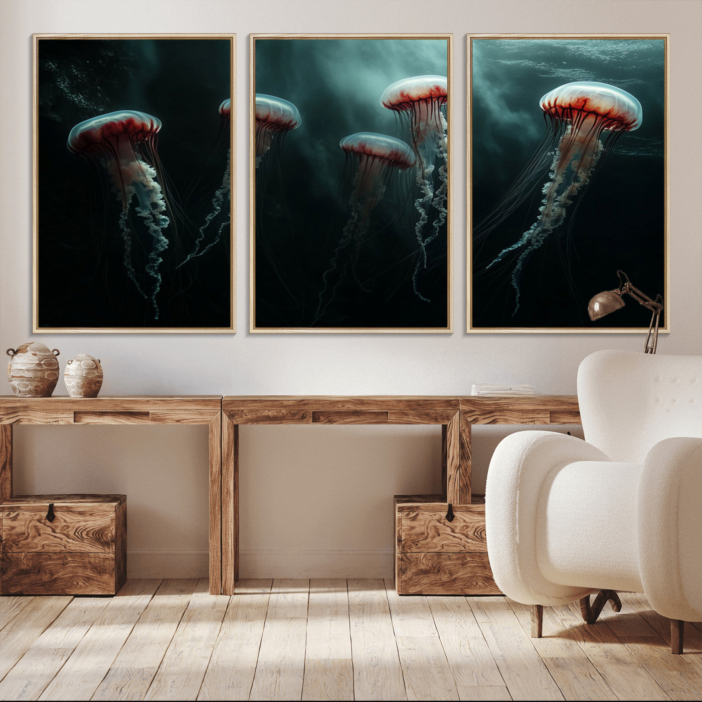 59728-MGV-CV-36X24-Abstract Jellyfish Wall Art Canvas Print