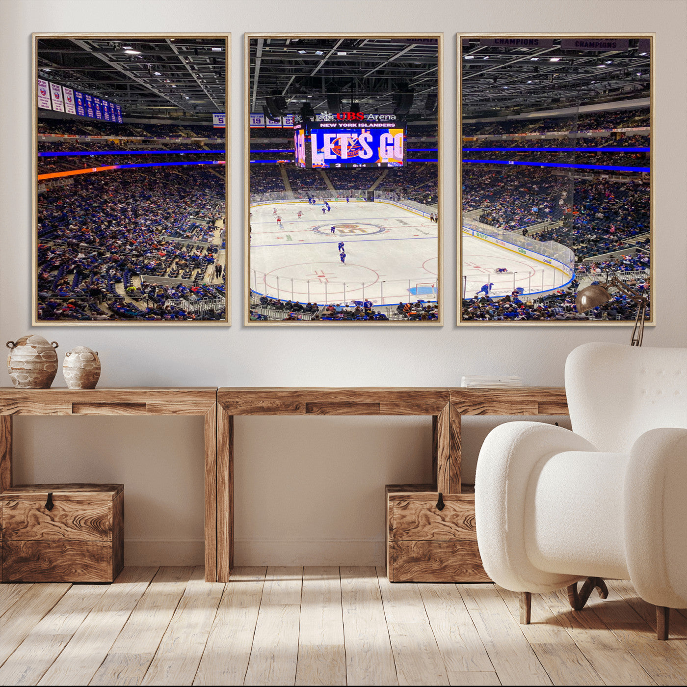 78692-MGV-FC-60X30-3P_Natural-UBS Arena Elmont New York Islanders Ice Hockey Wall Art, UBS Arena Elmont Wall Art Canvas Print