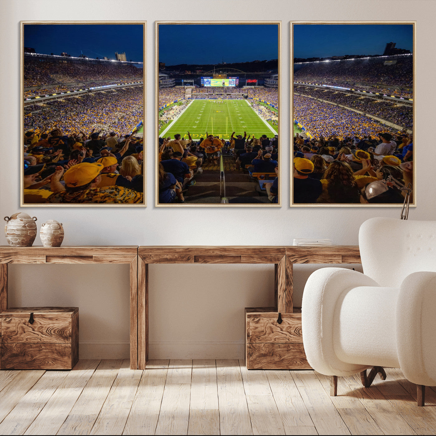 -Pittsburgh Panthers Football Team Print - Pittsburgh Acrisure Stadium Wall Art Canvas Print