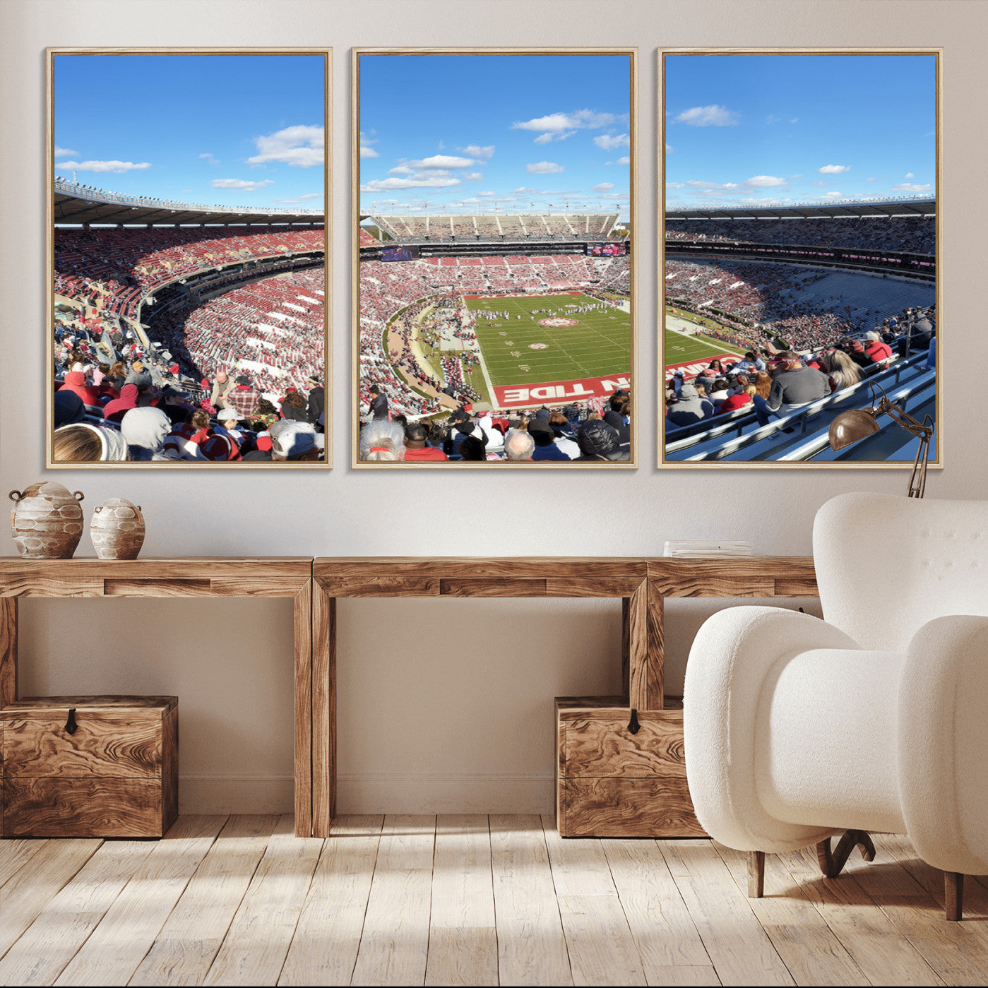 -University of Alabama Crimson Tide Print Wall Art - Tuscaloosa Bryant-Denny Stadium Wall Art Canvas