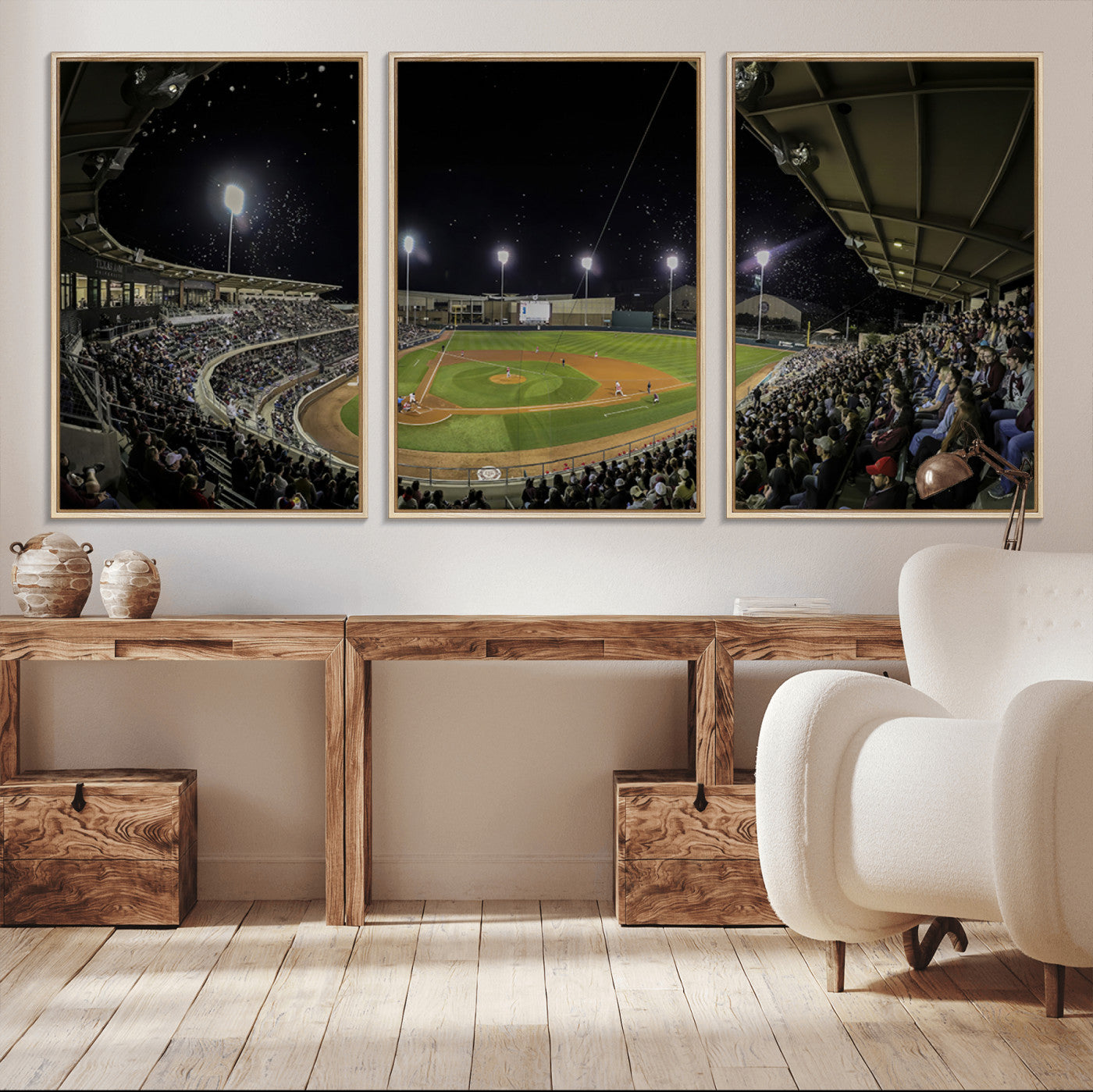 -Olsen Field at Blue Bell Park - Texas A&M Aggies Baseball Stadium Wall Art Canvas Print